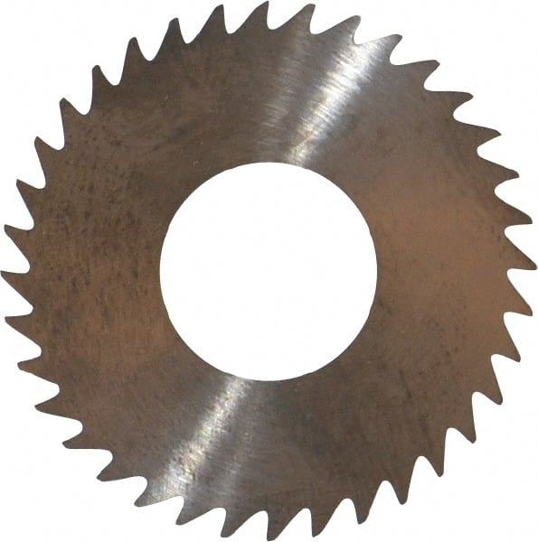 RobbJack - 1-1/4" Diam x 0.0156" Blade Thickness x 1/2" Arbor Hole Diam, 36 Tooth Slitting and Slotting Saw - Arbor Connection, Right Hand, Uncoated, Solid Carbide, Concave Ground - Exact Tooling