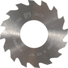 RobbJack - 1-1/4" Diam x 0.02" Blade Thickness x 1/2" Arbor Hole Diam, 16 Tooth Slitting and Slotting Saw - Arbor Connection, Right Hand, Uncoated, Solid Carbide, Concave Ground - Exact Tooling