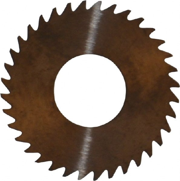 RobbJack - 1-1/4" Diam x 0.025" Blade Thickness x 1/2" Arbor Hole Diam, 36 Tooth Slitting and Slotting Saw - Arbor Connection, Right Hand, Uncoated, Solid Carbide, Concave Ground - Exact Tooling