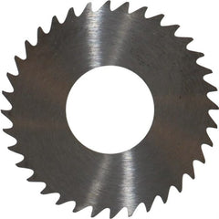 RobbJack - 1-1/4" Diam x 0.035" Blade Thickness x 1/2" Arbor Hole Diam, 36 Tooth Slitting and Slotting Saw - Arbor Connection, Right Hand, Uncoated, Solid Carbide, Concave Ground - Exact Tooling