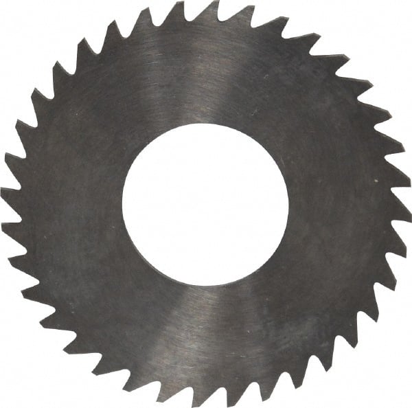 RobbJack - 1-1/4" Diam x 0.04" Blade Thickness x 1/2" Arbor Hole Diam, 36 Tooth Slitting and Slotting Saw - Arbor Connection, Right Hand, Uncoated, Solid Carbide, Concave Ground - Exact Tooling