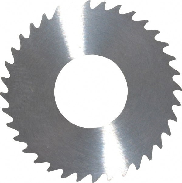 RobbJack - 1-1/4" Diam x 0.051" Blade Thickness x 1/2" Arbor Hole Diam, 36 Tooth Slitting and Slotting Saw - Arbor Connection, Right Hand, Uncoated, Solid Carbide, Concave Ground - Exact Tooling