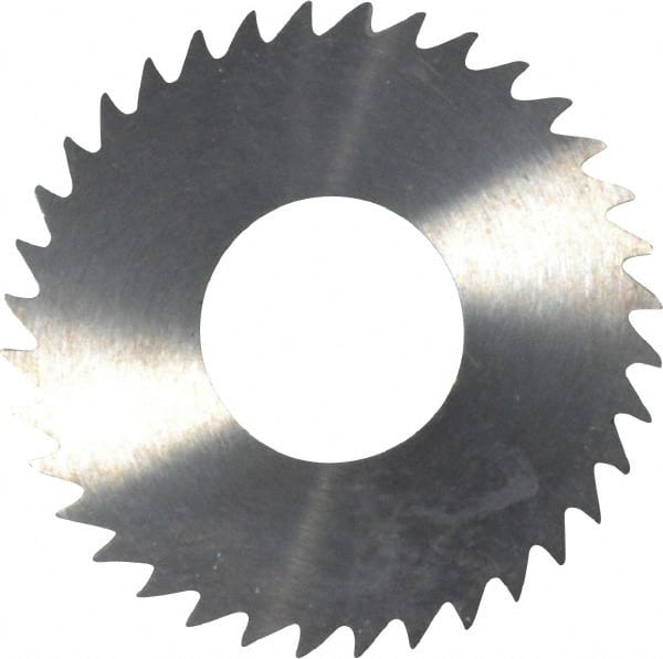 RobbJack - 1-1/4" Diam x 1/16" Blade Thickness x 1/2" Arbor Hole Diam, 36 Tooth Slitting and Slotting Saw - Arbor Connection, Right Hand, Uncoated, Solid Carbide, Concave Ground - Exact Tooling