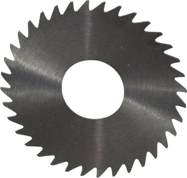 RobbJack - 1-1/2" Diam x 0.0156" Blade Thickness x 1/2" Arbor Hole Diam, 36 Tooth Slitting and Slotting Saw - Arbor Connection, Right Hand, Uncoated, Solid Carbide, Concave Ground - Exact Tooling
