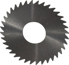 RobbJack - 1-1/2" Diam x 0.0156" Blade Thickness x 1/2" Arbor Hole Diam, 36 Tooth Slitting and Slotting Saw - Arbor Connection, Right Hand, Uncoated, Solid Carbide, Concave Ground - Exact Tooling