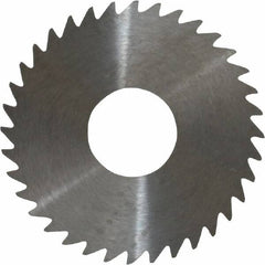 RobbJack - 1-1/2" Diam x 0.018" Blade Thickness x 1/2" Arbor Hole Diam, 36 Tooth Slitting and Slotting Saw - Arbor Connection, Right Hand, Uncoated, Solid Carbide, Concave Ground - Exact Tooling