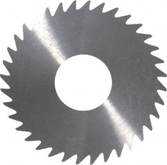 RobbJack - 1-1/2" Diam x 0.023" Blade Thickness x 1/2" Arbor Hole Diam, 36 Tooth Slitting and Slotting Saw - Arbor Connection, Right Hand, Uncoated, Solid Carbide, Concave Ground - Exact Tooling