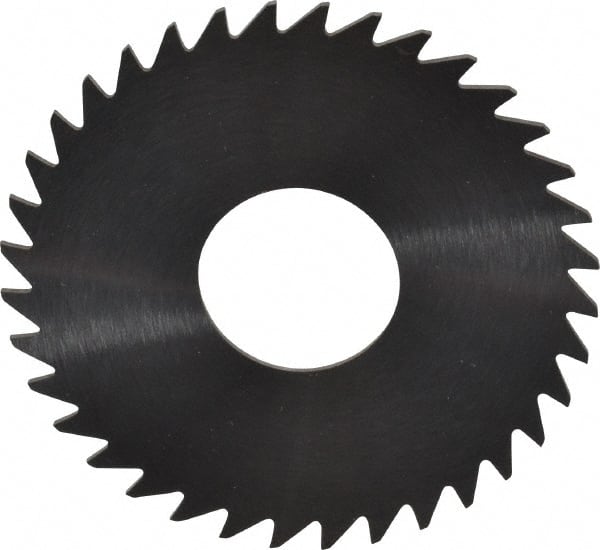 RobbJack - 1-1/2" Diam x 0.025" Blade Thickness x 1/2" Arbor Hole Diam, 36 Tooth Slitting and Slotting Saw - Arbor Connection, Right Hand, Uncoated, Solid Carbide, Concave Ground - Exact Tooling