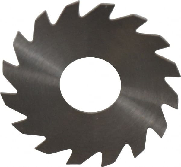 RobbJack - 1-1/2" Diam x 0.028" Blade Thickness x 1/2" Arbor Hole Diam, 16 Tooth Slitting and Slotting Saw - Arbor Connection, Right Hand, Uncoated, Solid Carbide, Concave Ground - Exact Tooling