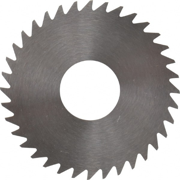 RobbJack - 1-1/2" Diam x 0.0312" Blade Thickness x 1/2" Arbor Hole Diam, 36 Tooth Slitting and Slotting Saw - Arbor Connection, Right Hand, Uncoated, Solid Carbide, Concave Ground - Exact Tooling