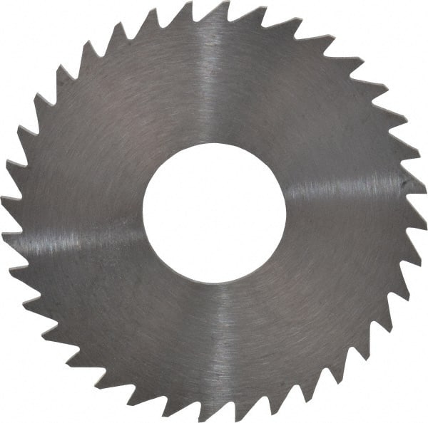 RobbJack - 1-1/2" Diam x 0.051" Blade Thickness x 1/2" Arbor Hole Diam, 36 Tooth Slitting and Slotting Saw - Arbor Connection, Right Hand, Uncoated, Solid Carbide, Concave Ground - Exact Tooling