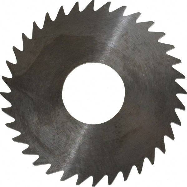 RobbJack - 1-1/2" Diam x 0.0937" Blade Thickness x 1/2" Arbor Hole Diam, 36 Tooth Slitting and Slotting Saw - Arbor Connection, Right Hand, Uncoated, Solid Carbide, Concave Ground - Exact Tooling