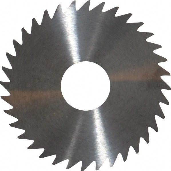 RobbJack - 1-3/4" Diam x 0.02" Blade Thickness x 1/2" Arbor Hole Diam, 36 Tooth Slitting and Slotting Saw - Arbor Connection, Right Hand, Uncoated, Solid Carbide, Concave Ground - Exact Tooling