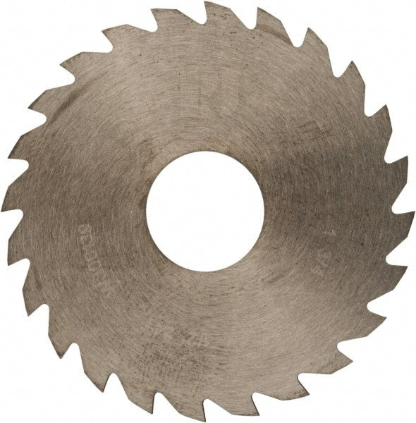 RobbJack - 1-3/4" Diam x 0.023" Blade Thickness x 1/2" Arbor Hole Diam, 24 Tooth Slitting and Slotting Saw - Arbor Connection, Right Hand, Uncoated, Solid Carbide, Concave Ground - Exact Tooling
