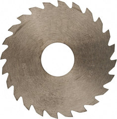 RobbJack - 1-3/4" Diam x 0.023" Blade Thickness x 1/2" Arbor Hole Diam, 24 Tooth Slitting and Slotting Saw - Arbor Connection, Right Hand, Uncoated, Solid Carbide, Concave Ground - Exact Tooling
