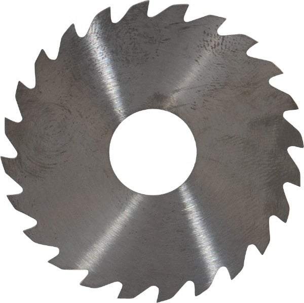RobbJack - 1-3/4" Diam x 0.04" Blade Thickness x 1/2" Arbor Hole Diam, 24 Tooth Slitting and Slotting Saw - Arbor Connection, Right Hand, Uncoated, Solid Carbide, Concave Ground - Exact Tooling