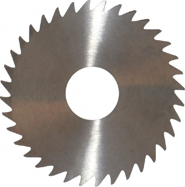 RobbJack - 1-3/4" Diam x 0.0468" Blade Thickness x 1/2" Arbor Hole Diam, 36 Tooth Slitting and Slotting Saw - Arbor Connection, Right Hand, Uncoated, Solid Carbide, Concave Ground - Exact Tooling