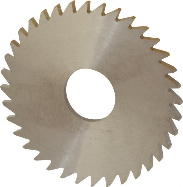 RobbJack - 1-3/4" Diam x 0.0781" Blade Thickness x 1/2" Arbor Hole Diam, 36 Tooth Slitting and Slotting Saw - Arbor Connection, Right Hand, Uncoated, Solid Carbide, Concave Ground - Exact Tooling