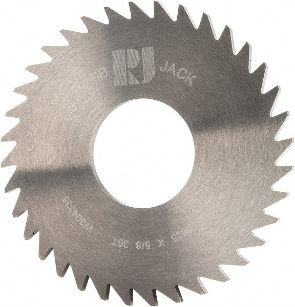RobbJack - 1-3/4" Diam x 1/16" Blade Thickness x 5/8" Arbor Hole Diam, 36 Tooth Slitting and Slotting Saw - Arbor Connection, Right Hand, Uncoated, Solid Carbide, Concave Ground - Exact Tooling