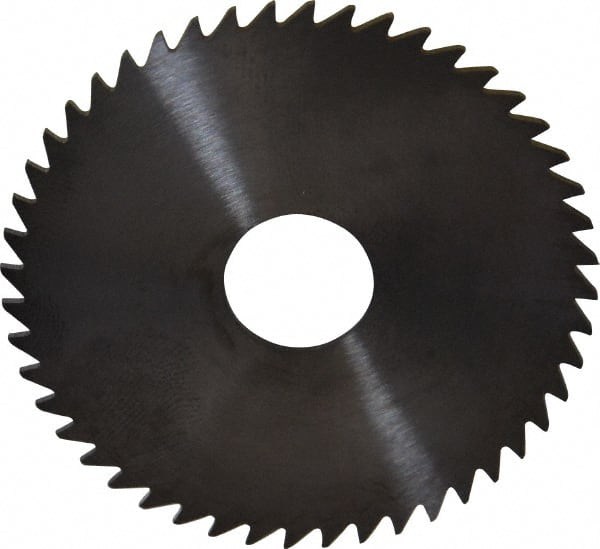 RobbJack - 2" Diam x 0.04" Blade Thickness x 1/2" Arbor Hole Diam, 48 Tooth Slitting and Slotting Saw - Arbor Connection, Right Hand, Uncoated, Solid Carbide, Concave Ground - Exact Tooling