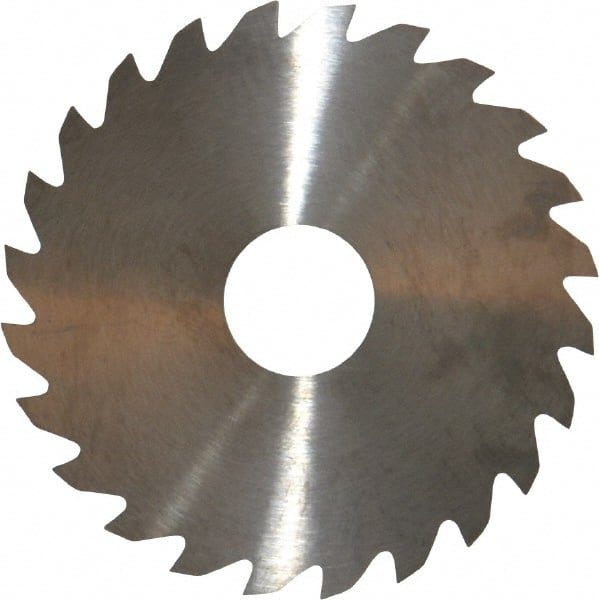 RobbJack - 2" Diam x 0.051" Blade Thickness x 1/2" Arbor Hole Diam, 24 Tooth Slitting and Slotting Saw - Arbor Connection, Right Hand, Uncoated, Solid Carbide, Concave Ground - Exact Tooling