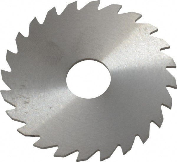 RobbJack - 2" Diam x 1/16" Blade Thickness x 1/2" Arbor Hole Diam, 24 Tooth Slitting and Slotting Saw - Arbor Connection, Right Hand, Uncoated, Solid Carbide, Concave Ground - Exact Tooling