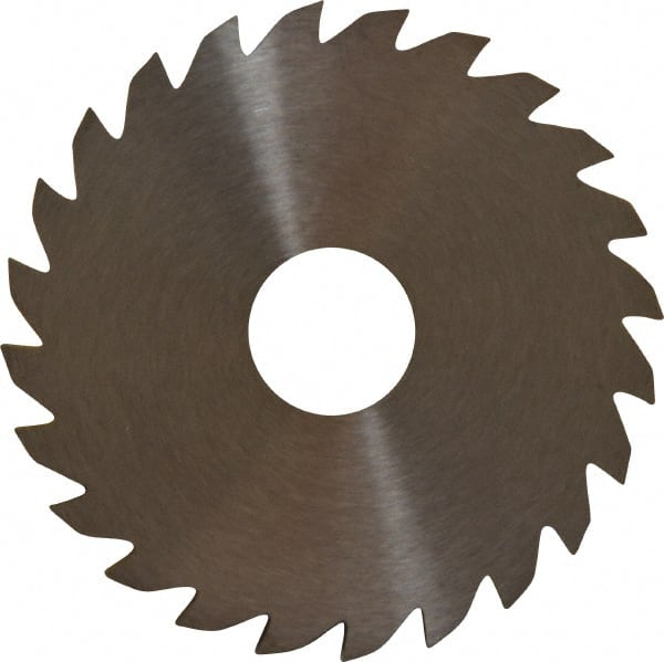 RobbJack - 2" Diam x 0.0937" Blade Thickness x 1/2" Arbor Hole Diam, 24 Tooth Slitting and Slotting Saw - Arbor Connection, Right Hand, Uncoated, Solid Carbide, Concave Ground - Exact Tooling