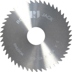 RobbJack - 2" Diam x 0.1562" Blade Thickness x 1/2" Arbor Hole Diam, 48 Tooth Slitting and Slotting Saw - Arbor Connection, Right Hand, Uncoated, Solid Carbide, Concave Ground - Exact Tooling