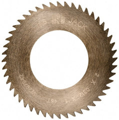 RobbJack - 2" Diam x 0.0312" Blade Thickness x 1" Arbor Hole Diam, 48 Tooth Slitting and Slotting Saw - Arbor Connection, Right Hand, Uncoated, Solid Carbide, Concave Ground - Exact Tooling