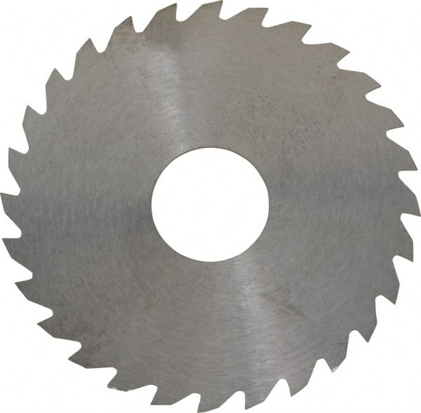 RobbJack - 2-1/4" Diam x 0.0312" Blade Thickness x 5/8" Arbor Hole Diam, 28 Tooth Slitting and Slotting Saw - Arbor Connection, Right Hand, Uncoated, Solid Carbide, Concave Ground - Exact Tooling