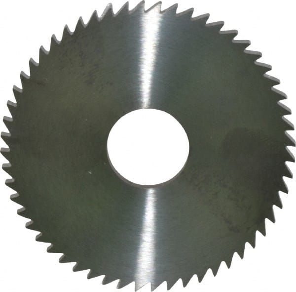 RobbJack - 2-1/4" Diam x 1/8" Blade Thickness x 5/8" Arbor Hole Diam, 56 Tooth Slitting and Slotting Saw - Arbor Connection, Right Hand, Uncoated, Solid Carbide, Concave Ground - Exact Tooling