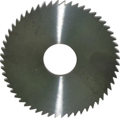 RobbJack - 2-1/4" Diam x 1/8" Blade Thickness x 5/8" Arbor Hole Diam, 56 Tooth Slitting and Slotting Saw - Arbor Connection, Right Hand, Uncoated, Solid Carbide, Concave Ground - Exact Tooling