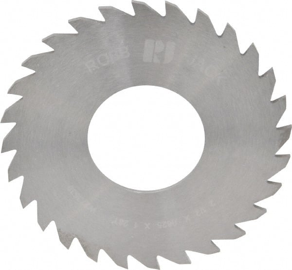 RobbJack - 2-1/2" Diam x 1/16" Blade Thickness x 1" Arbor Hole Diam, 28 Tooth Slitting and Slotting Saw - Arbor Connection, Right Hand, Uncoated, Solid Carbide, Concave Ground - Exact Tooling