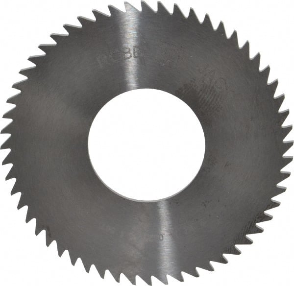 RobbJack - 2-1/2" Diam x 1/16" Blade Thickness x 1" Arbor Hole Diam, 56 Tooth Slitting and Slotting Saw - Arbor Connection, Right Hand, Uncoated, Solid Carbide, Concave Ground - Exact Tooling