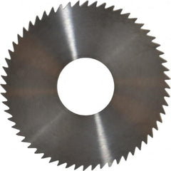 RobbJack - 3" Diam x 0.0156" Blade Thickness x 1" Arbor Hole Diam, 60 Tooth Slitting and Slotting Saw - Arbor Connection, Right Hand, Uncoated, Solid Carbide, Concave Ground - Exact Tooling
