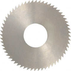 RobbJack - 3" Diam x 0.0312" Blade Thickness x 1" Arbor Hole Diam, 60 Tooth Slitting and Slotting Saw - Arbor Connection, Right Hand, Uncoated, Solid Carbide, Concave Ground - Exact Tooling