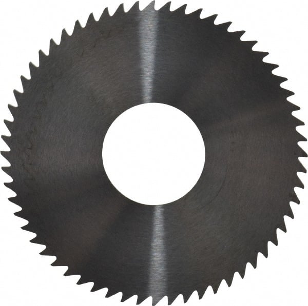 RobbJack - 3" Diam x 0.0468" Blade Thickness x 1" Arbor Hole Diam, 60 Tooth Slitting and Slotting Saw - Arbor Connection, Right Hand, Uncoated, Solid Carbide, Concave Ground - Exact Tooling
