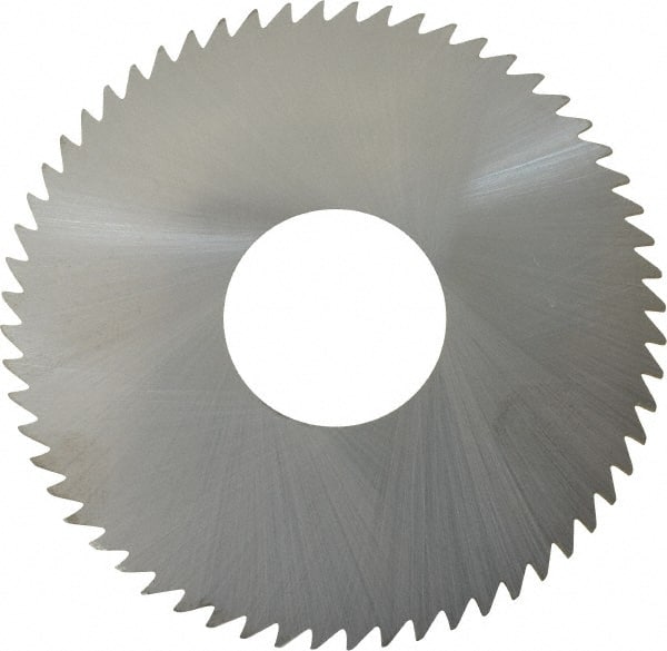 RobbJack - 3" Diam x 1/16" Blade Thickness x 1" Arbor Hole Diam, 60 Tooth Slitting and Slotting Saw - Arbor Connection, Right Hand, Uncoated, Solid Carbide, Concave Ground - Exact Tooling