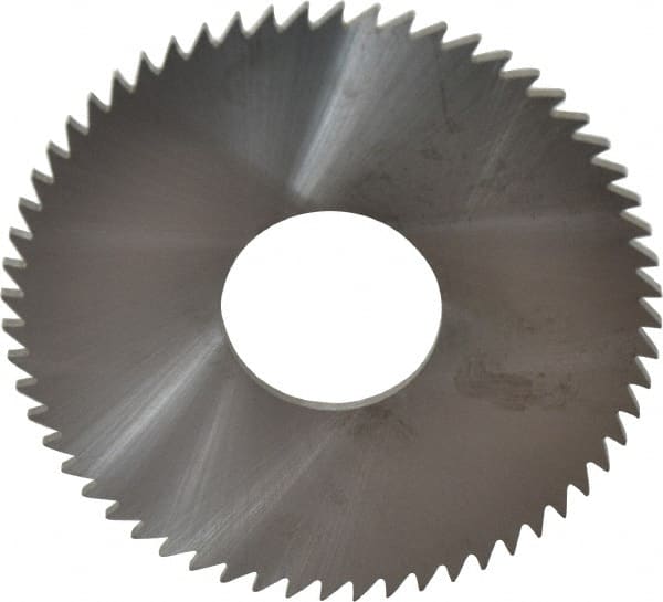 RobbJack - 3" Diam x 0.0781" Blade Thickness x 1" Arbor Hole Diam, 60 Tooth Slitting and Slotting Saw - Arbor Connection, Right Hand, Uncoated, Solid Carbide, Concave Ground - Exact Tooling