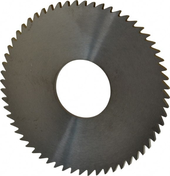 RobbJack - 3" Diam x 0.0937" Blade Thickness x 1" Arbor Hole Diam, 60 Tooth Slitting and Slotting Saw - Arbor Connection, Right Hand, Uncoated, Solid Carbide, Concave Ground - Exact Tooling