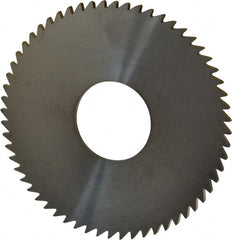 RobbJack - 3" Diam x 0.0937" Blade Thickness x 1" Arbor Hole Diam, 60 Tooth Slitting and Slotting Saw - Arbor Connection, Right Hand, Uncoated, Solid Carbide, Concave Ground - Exact Tooling