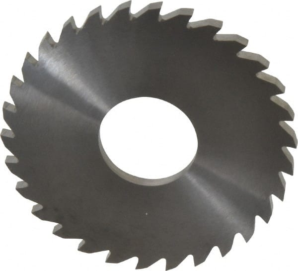 RobbJack - 3" Diam x 0.1562" Blade Thickness x 1" Arbor Hole Diam, 30 Tooth Slitting and Slotting Saw - Arbor Connection, Right Hand, Uncoated, Solid Carbide, Concave Ground - Exact Tooling