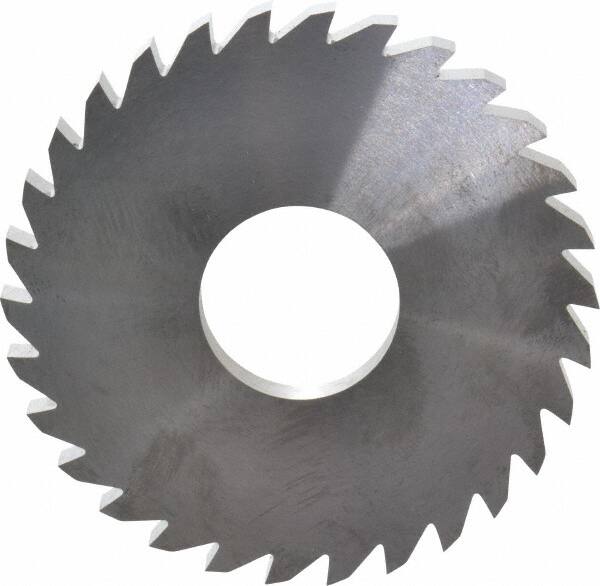 RobbJack - 3" Diam x 1/4" Blade Thickness x 1" Arbor Hole Diam, 30 Tooth Slitting and Slotting Saw - Arbor Connection, Right Hand, Uncoated, Solid Carbide, Concave Ground - Exact Tooling