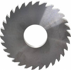 RobbJack - 3" Diam x 1/4" Blade Thickness x 1" Arbor Hole Diam, 30 Tooth Slitting and Slotting Saw - Arbor Connection, Right Hand, Uncoated, Solid Carbide, Concave Ground - Exact Tooling