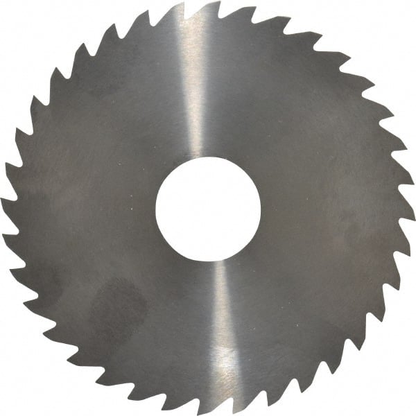 RobbJack - 4" Diam x 0.0468" Blade Thickness x 1" Arbor Hole Diam, 36 Tooth Slitting and Slotting Saw - Arbor Connection, Right Hand, Uncoated, Solid Carbide, Concave Ground - Exact Tooling