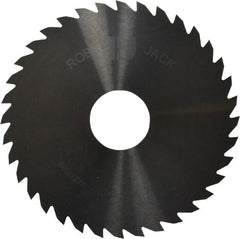 RobbJack - 4" Diam x 1/16" Blade Thickness x 1" Arbor Hole Diam, 36 Tooth Slitting and Slotting Saw - Arbor Connection, Right Hand, Uncoated, Solid Carbide, Concave Ground - Exact Tooling
