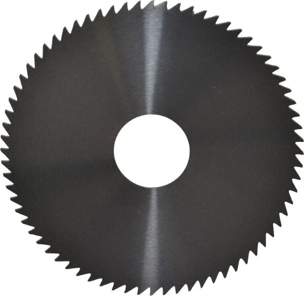 RobbJack - 4" Diam x 1/16" Blade Thickness x 1" Arbor Hole Diam, 72 Tooth Slitting and Slotting Saw - Arbor Connection, Right Hand, Uncoated, Solid Carbide, Concave Ground - Exact Tooling