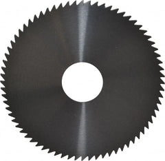 RobbJack - 4" Diam x 1/16" Blade Thickness x 1" Arbor Hole Diam, 72 Tooth Slitting and Slotting Saw - Arbor Connection, Right Hand, Uncoated, Solid Carbide, Concave Ground - Exact Tooling