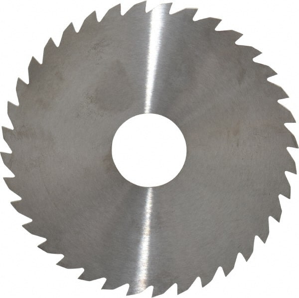 RobbJack - 4" Diam x 0.0781" Blade Thickness x 1" Arbor Hole Diam, 36 Tooth Slitting and Slotting Saw - Arbor Connection, Right Hand, Uncoated, Solid Carbide, Concave Ground - Exact Tooling