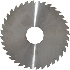 RobbJack - 4" Diam x 0.0781" Blade Thickness x 1" Arbor Hole Diam, 36 Tooth Slitting and Slotting Saw - Arbor Connection, Right Hand, Uncoated, Solid Carbide, Concave Ground - Exact Tooling
